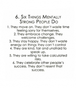 Six Characteristics of the Mentally Strong