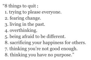 Eight Things to Quit