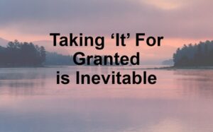 Taking It For Granted is Inevitable